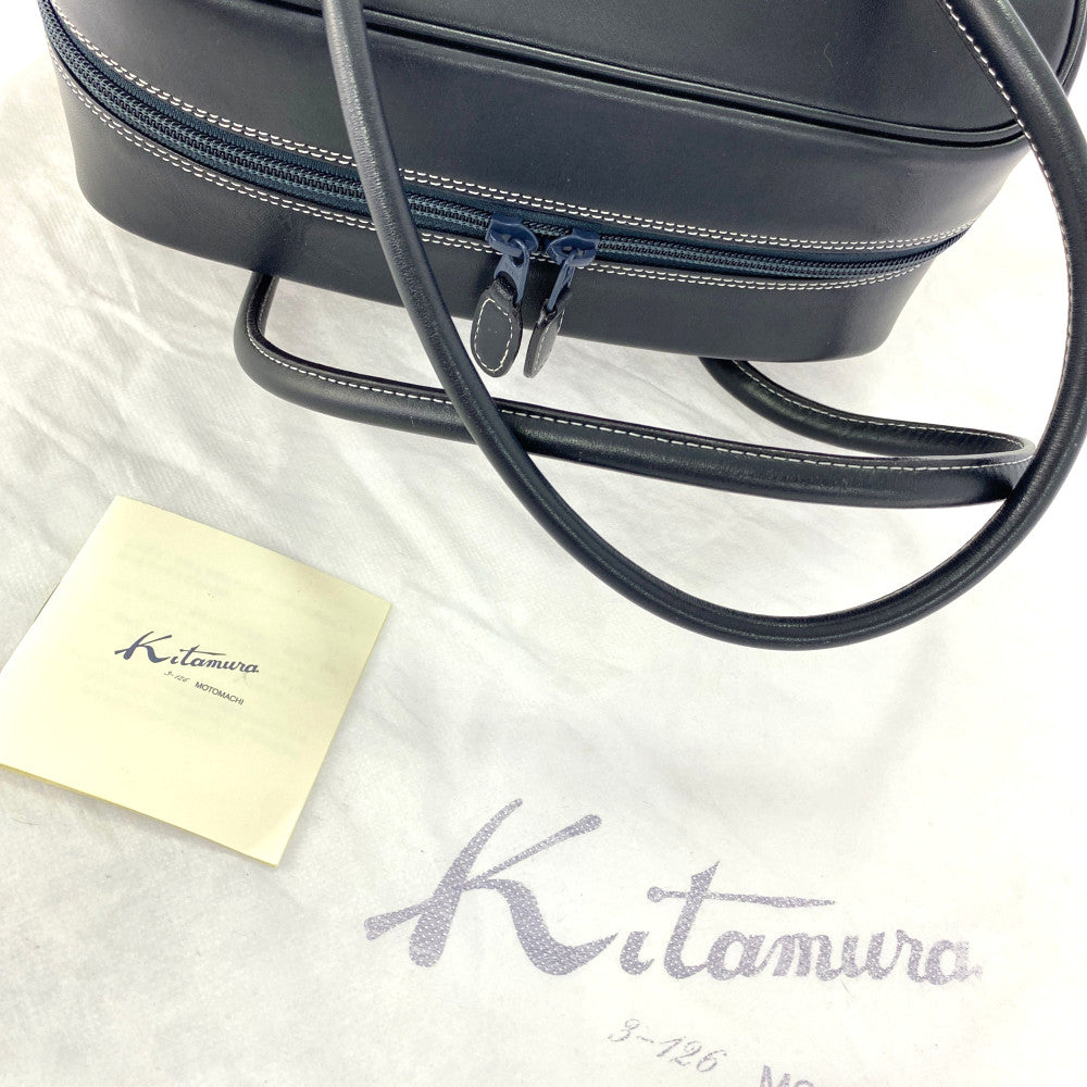 キタムラ レザー ハンドバッグ/ネイビー/kitamura レディース