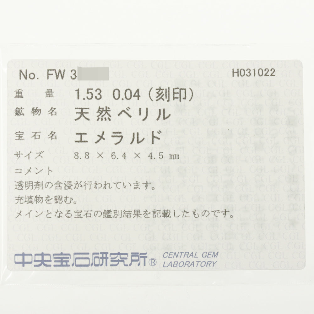 エメラルド ペンダントトップ