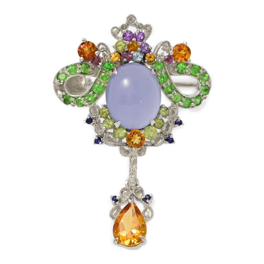 カルセドニー ブローチ・ピンタック