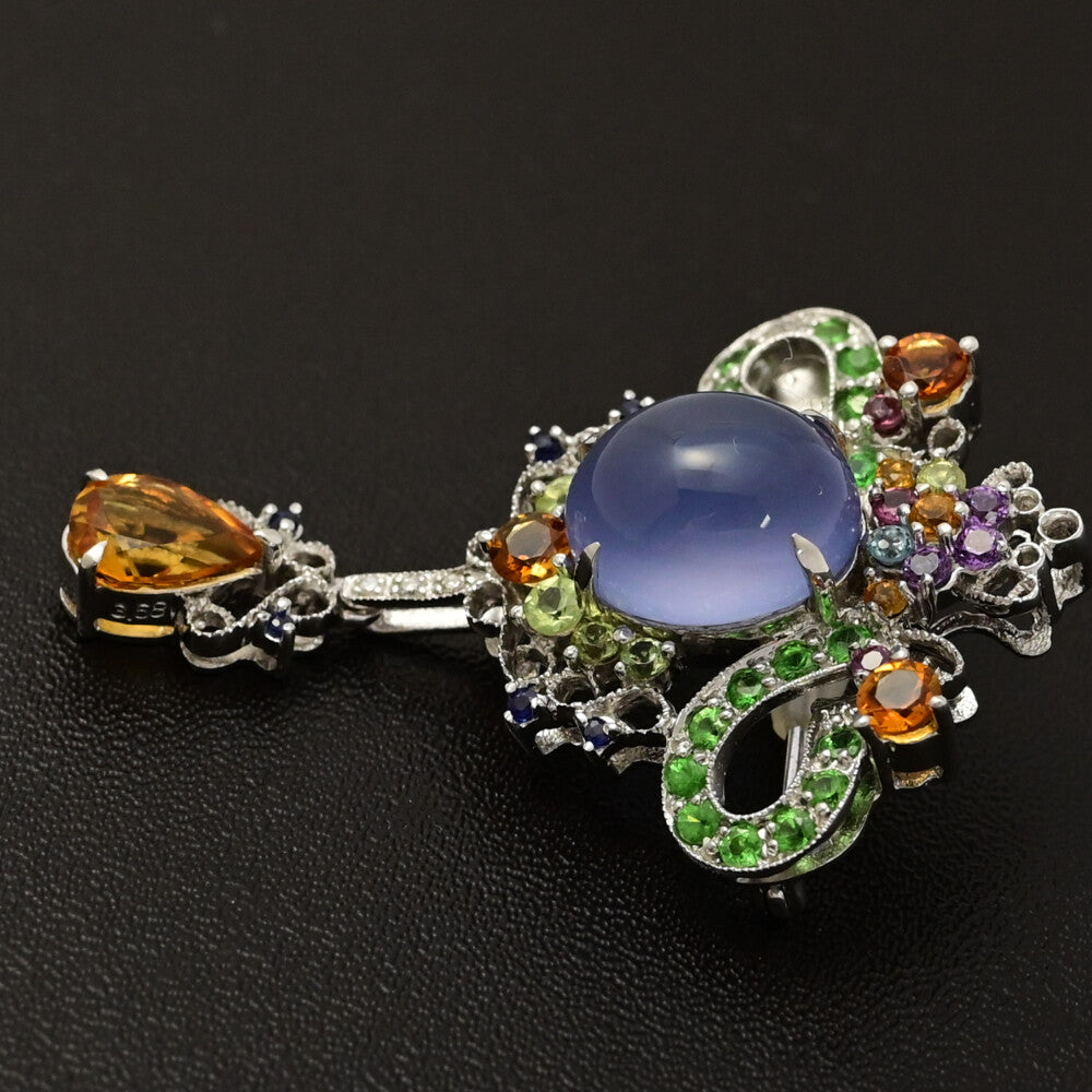 カルセドニー ブローチ・ピンタック