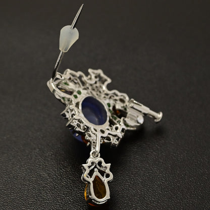 カルセドニー ブローチ・ピンタック