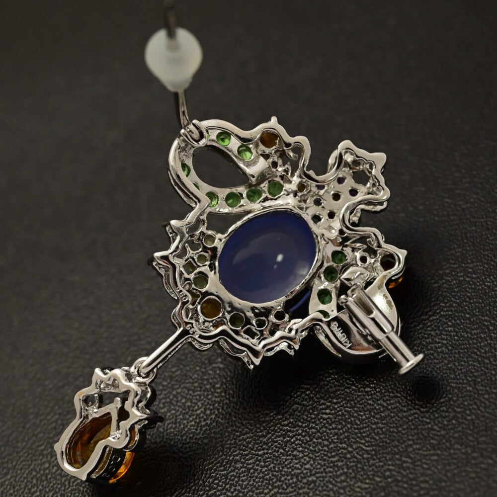 カルセドニー ブローチ・ピンタック