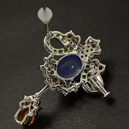 カルセドニー ブローチ・ピンタック