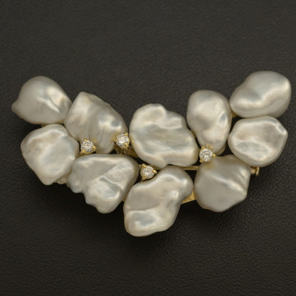 真珠（パール） ブローチ・ピンタック