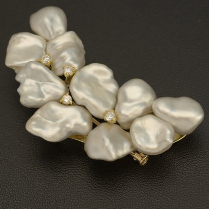 真珠（パール） ブローチ・ピンタック