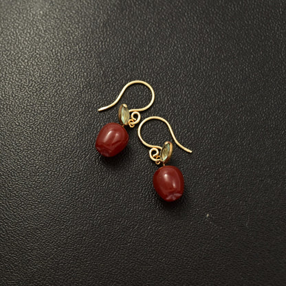 カルセドニー ピアス