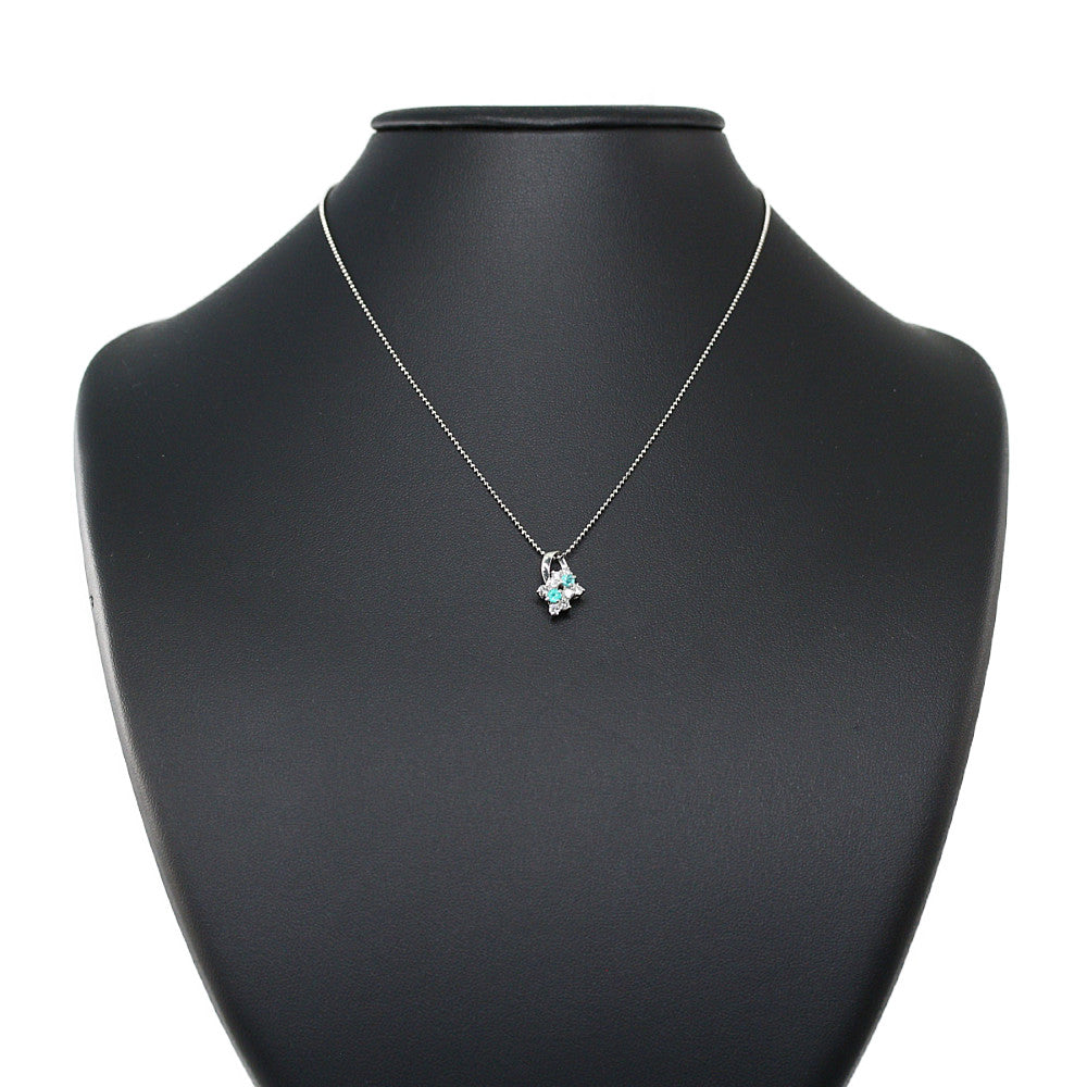 0.33ct パライバトルマリン ダイヤモンド ネックレス・ペンダント